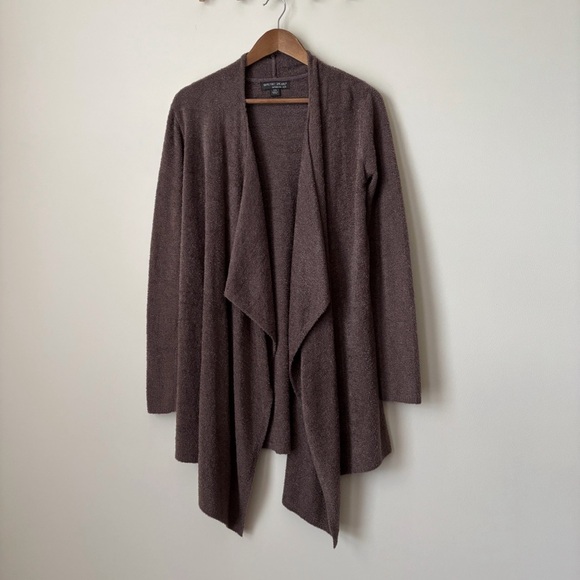 Barefoot Dreams Calypso Wrap Cardigan Sweater S M Brown Bamboo Chic Lite - Picture 1 of 7